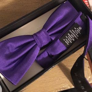 Men’s George Purple Silk Bow Tie